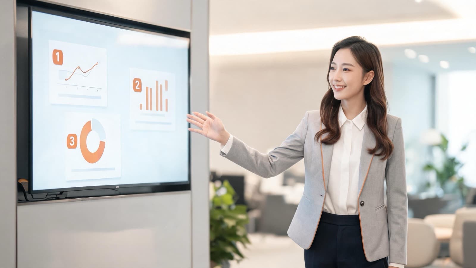 AI-generated workplace training video with an instructor and an on-screen step-by-step walkthrough