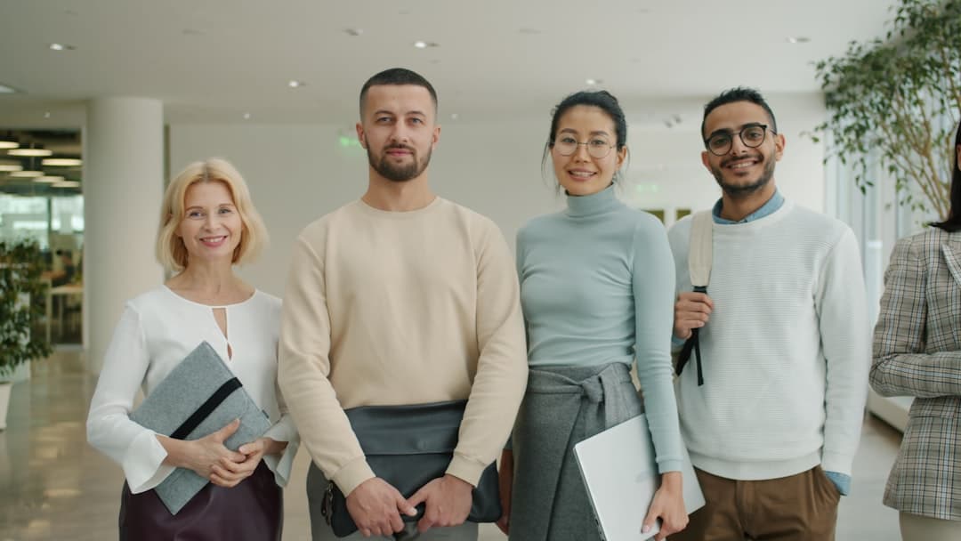 Diverse group of professionals with consistent headshot quality