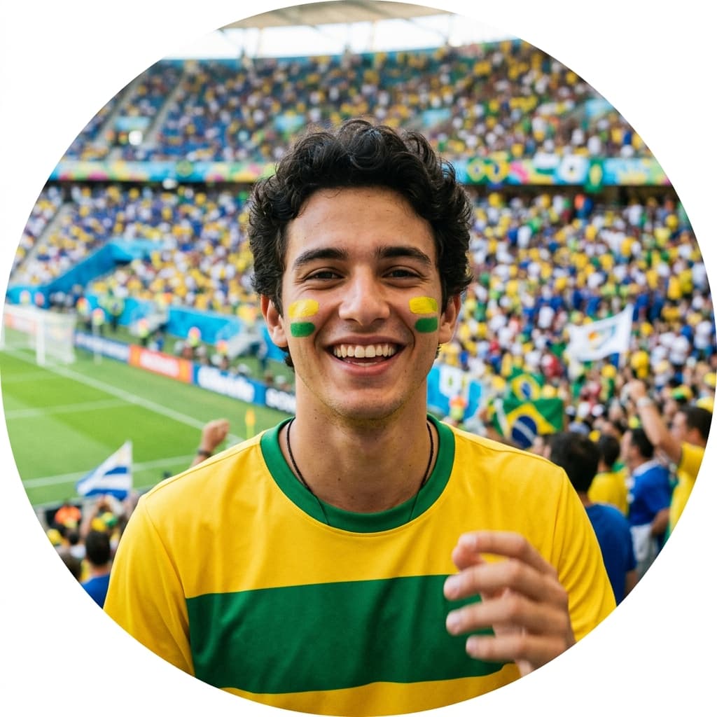 Fan jersey PFP — Square fan avatar in a yellow-green kit with painted cheeks