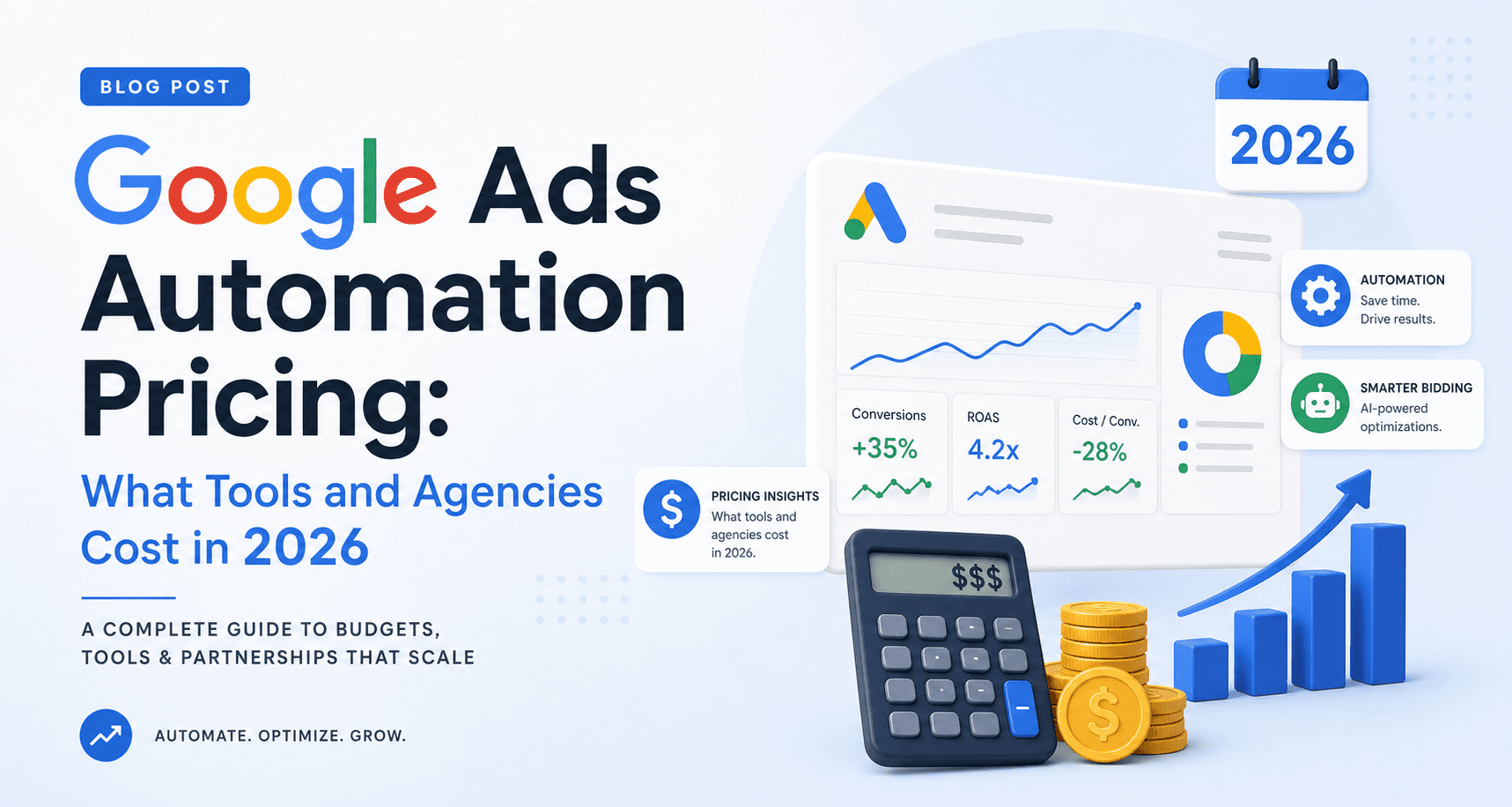 Google Ads Automation Pricing: What Tools and Agencies Cost in 2026