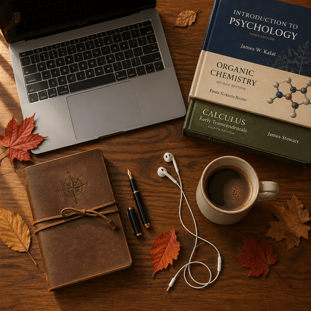 Back-to-School Desk Flat Lay